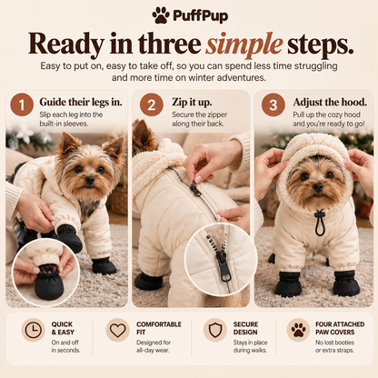 PuffPup™ Full-Body Dog Winter Suit