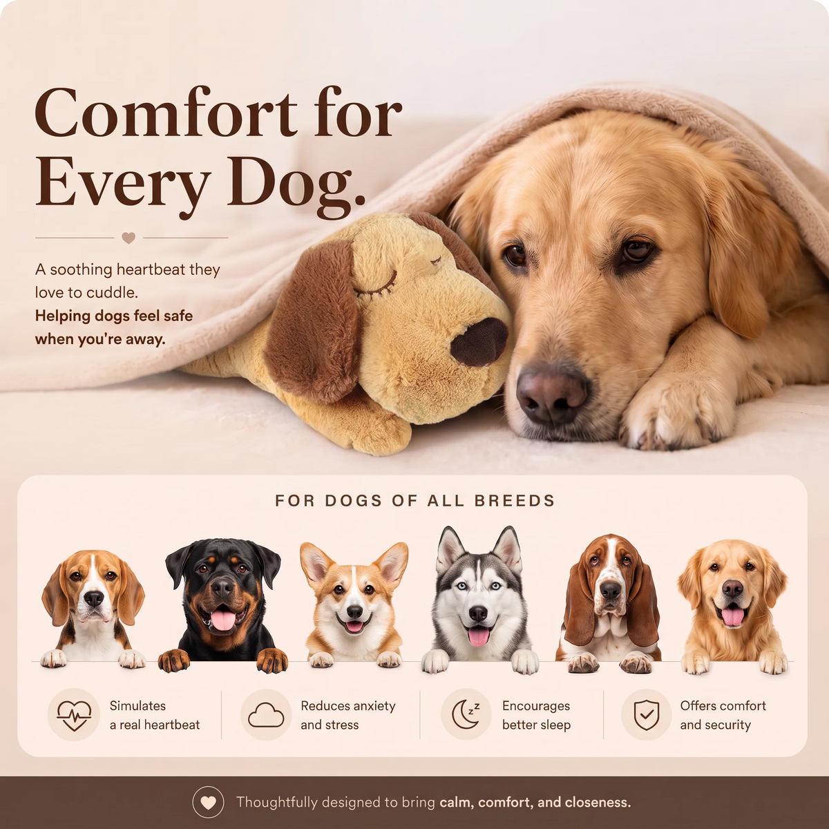 CalmlyCove™ Emotional Support Dog Plush